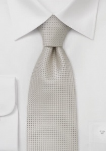 Cravatta in seta color crema con struttura a