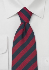 Cravatta XXL rosso mattone blu