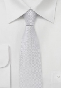 Cravatta stretta in bianco