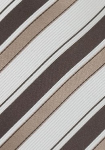 Cravatta marrone bianca