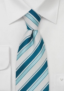 Cravatta turchese bianca
