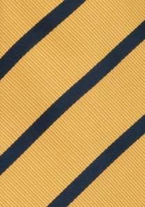 Cravatta a righe blu navy arancione