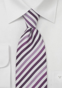 Cravatta righe lillà