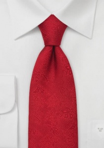 Cravatta rossa fiori rossi