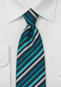 Cravatta righe turchese