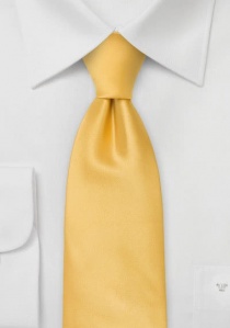 Cravatta a clip in microfibra giallo chiaro