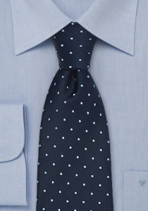 Cravatta pois celesti blu