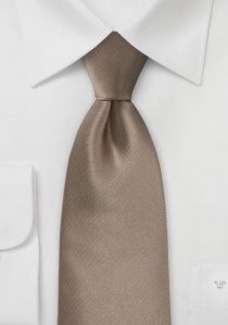 Cravatta liscia in marrone caffè