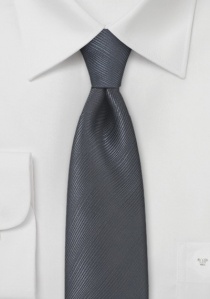 Cravatta sottile antracite righe