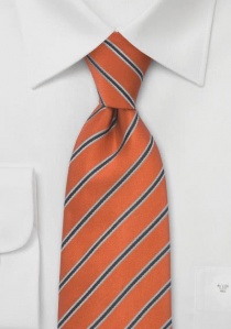 Cravatta righe arancio nero