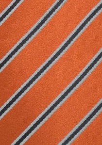 Cravatta righe arancio nero