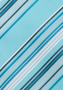 Cravatta strisce turchese