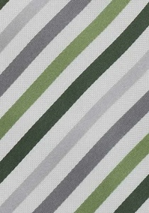 Cravatta XXL righe verde erba argento