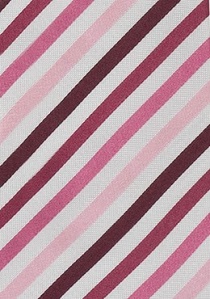 Clip-Krawatte gestreift pink