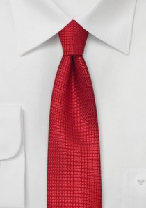 Cravatta sottile seta rossa