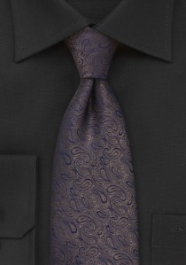 Cravatta paisley marrone