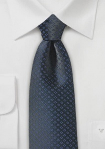 Cravatta da uomo asfalto nero scatola blu