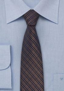 Cravatta quadri rame blu marino