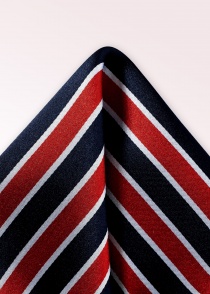 Sciarpa Cavalier a strisce medie rosso navy bianco