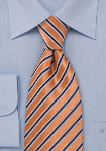 Cravatta XXL arancione righe