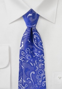 XXL cravatta motivo paisley blu oltremare