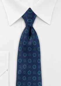 Ornamenti per cravatte da uomo in seta blu scuro
