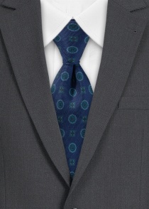 Ornamenti per cravatte da uomo in seta blu scuro