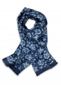 Seidenschal Paisley-Dekor navyblau