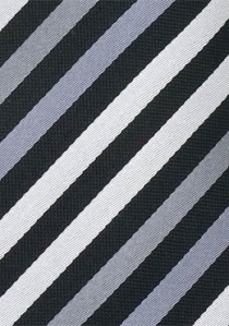 Cravatta sottile righe nere grigie