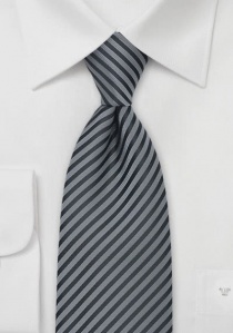 Cravatta righe nero grigio