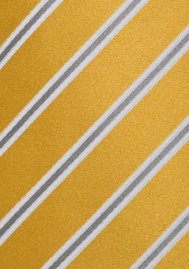 Cravatta righe argento gialle