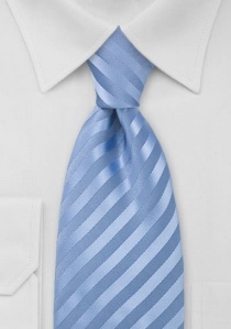 Cravatta clip righe celeste