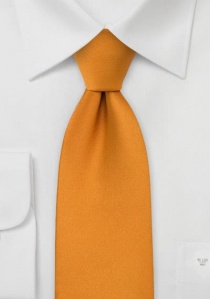 Cravatta a clip arancione tinta unita
