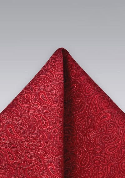 Einstecktuch Paisleys rot Einstecktuch Paisleys rot