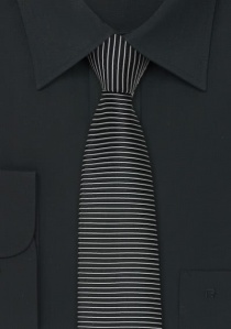 Cravatta nera argento
