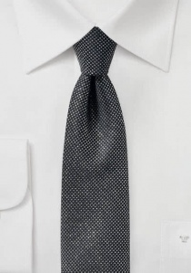 Cravatta glitterata nero argento