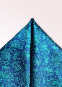Sciarpa decorativa paisley blu scuro blu-verde