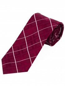 Cravatta con motivo Glencheck Bianco neve Bordeaux