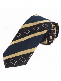 Cravatta con decoro astratto nero asfalto oro