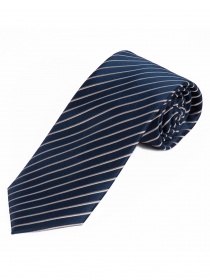Cravatta business a righe sottili blu notte grigio