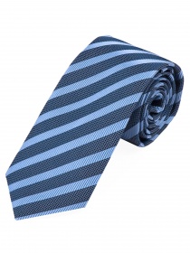 Cravatta a righe strette blu chiaro blu notte