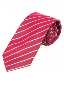 Cravatta da uomo con motivo a righe strette rosso