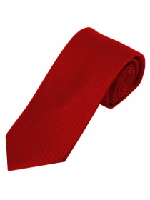 Cravatta stretta in tinta unita rossa
