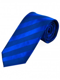 Cravatta slim a righe tinta unita struttura blu