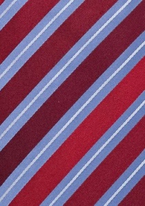 Cravatta rossa righe azzurre