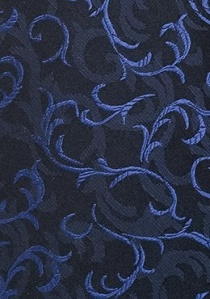 Cravatta floreale nero blu