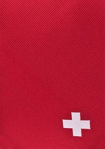 Cravatta con i colori della Svizzera: rosso