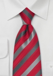 Cravatta clip righe rosse