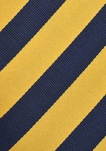 Cravatta giallo righe blu