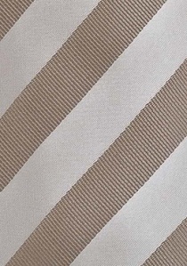 Cravatta righe crema beige